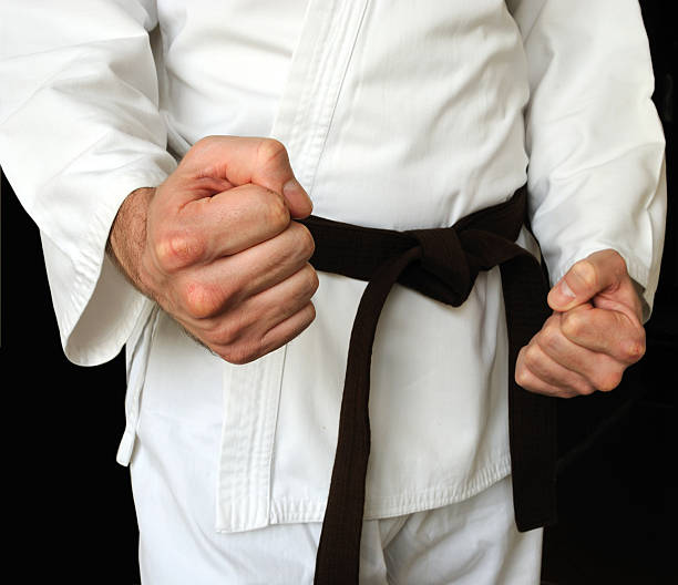 istock Man in a kimono and belt for martial arts 177324132