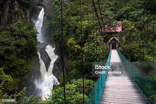 Mountain River And Waterfall In The Andes Stock Photo - Download Image Now - Ecuador, Banos, Rainforest