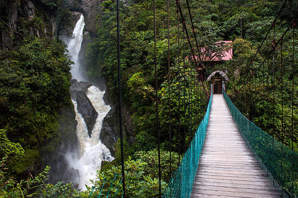 rio de montanha e cascata dos andes - waterfall multi colored landscape beauty in nature - fotografias e filmes do acervo