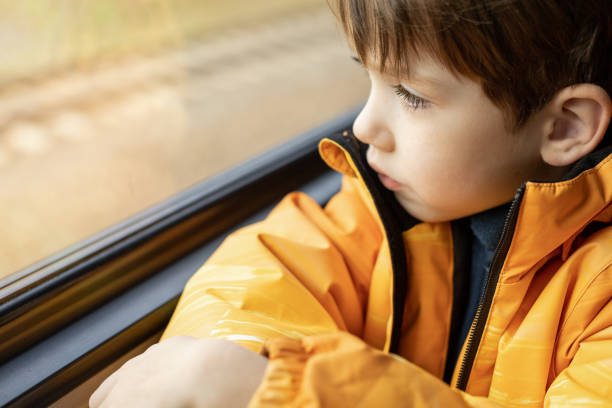 istock 6 year old boy rides in a train carriage 1773245355