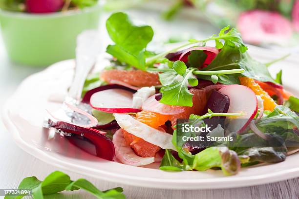 Beetroot Salad Stock Photo - Download Image Now - Appetizer, Arugula, Beet