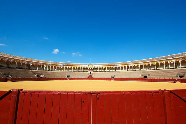 Plaza de Toros, Seville, Spain bullfight arena, plaza de toros in Seville, Spain bullring stock pictures, royalty-free photos & images