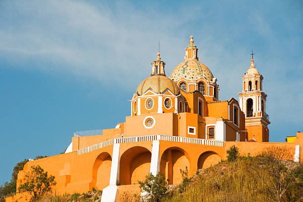 Sanctuary of the Remedies, Choula in Puebla Mexico stock photo