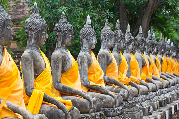 stary budda - wat arun buddhism temple stone zdjęcia i obrazy z banku zdjęć