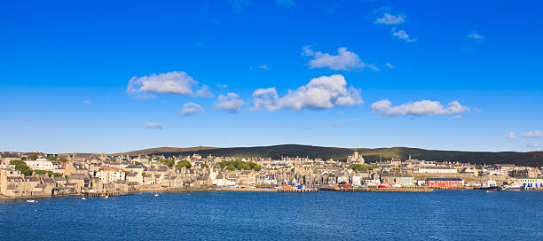 istock Lerwick town center under blue sky 177326157