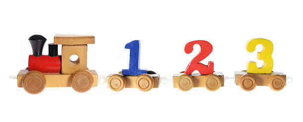 istock Wooden Toy Carriages with Numbers 177326514