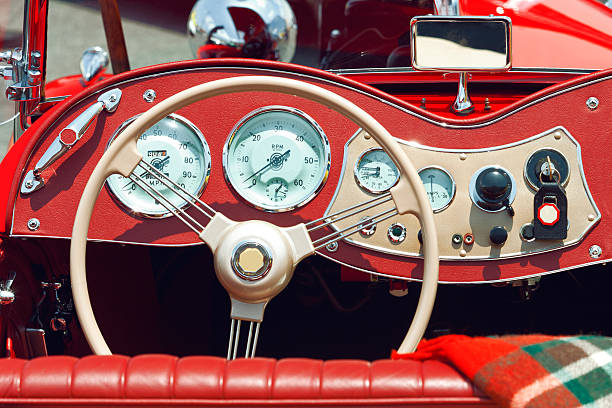 Classic Sports Car Dashboard Detail