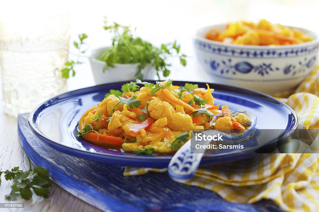 Cauliflower with Saffron "Cauliflower with saffron,carrot and oranges" Appetizer Stock Photo