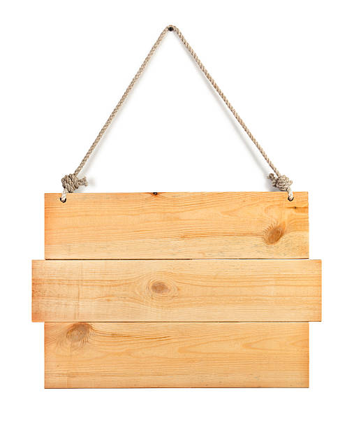 istock vintage wood sign board with rope 177327324