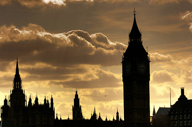 silhueta de big ben - big ben london england hdr houses of parliament london imagens e fotografias de stock