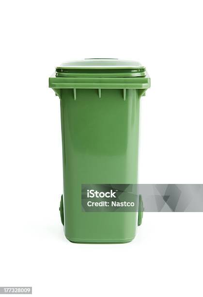 Trash Bin Stock Photo - Download Image Now - Garbage Bin, Green Color, Environmental Conservation