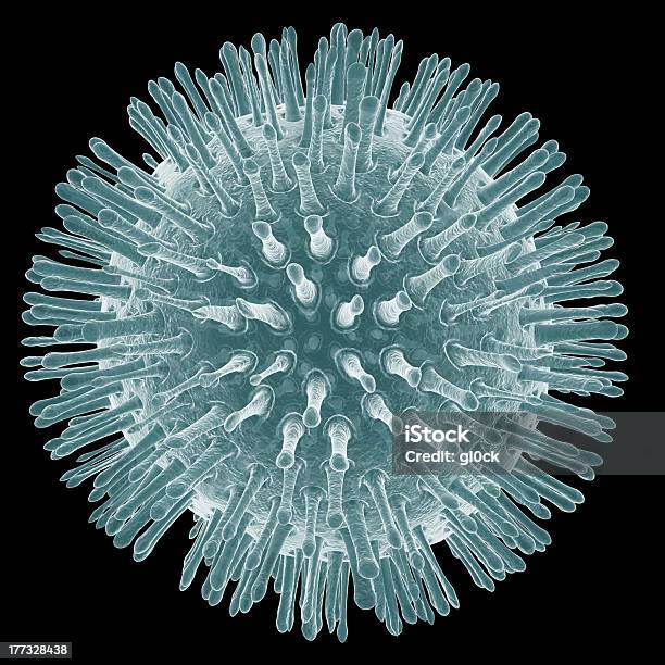 Viruszelle Stockfoto und mehr Bilder von Bakterie - Bakterie, Extreme Nahaufnahme, Fotografie