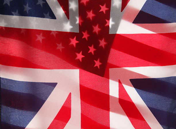istock transparent U.S. and UK flags 177328502