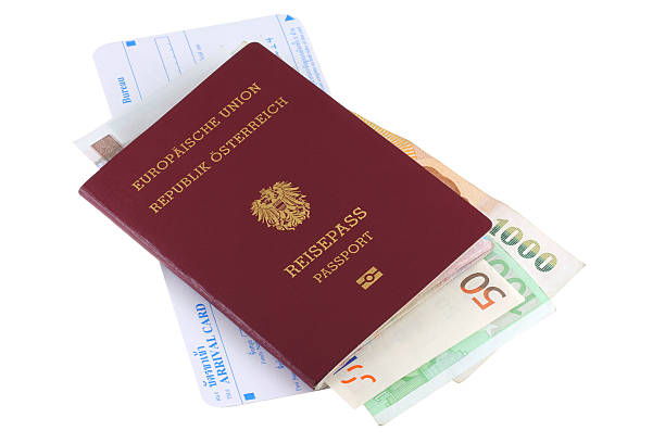 istock passport with some Euro/Thai money and a Thai Arrival Card 177329191