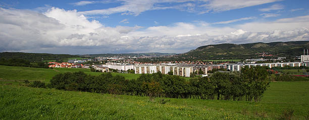 panorama from jena stock photo