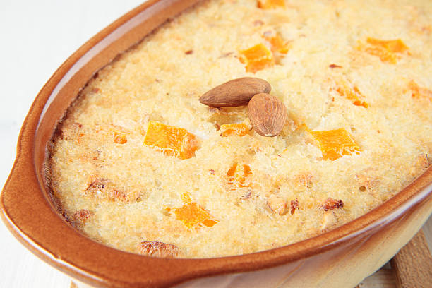 istock Rice pudding with chunks of pumpkin and almonds 177330951