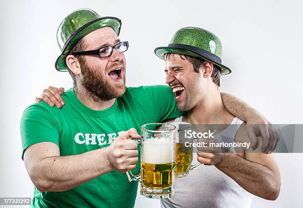 Two Irish Men Celebrating Singing On St Patricks Day Stock Photo - Download Image Now