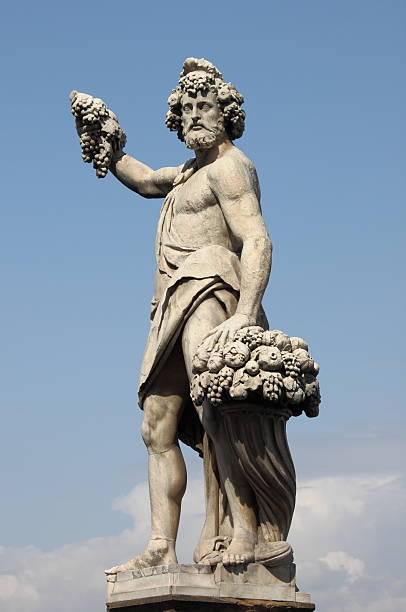estatua de baco - renaissance statue italy florence italy fotografías e imágenes de stock