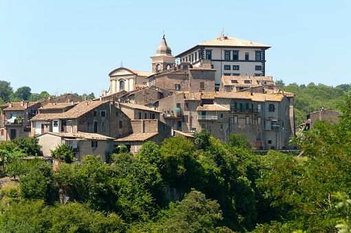 View of Gradoli, old town near Viterbo (Lazio, Italy) at summer