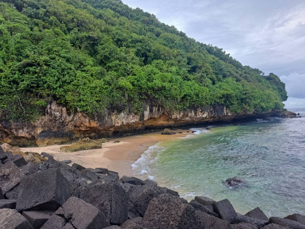 istock Beautiful View Of Sadeng Beach With Coastal Rocks And Waves 1773317992