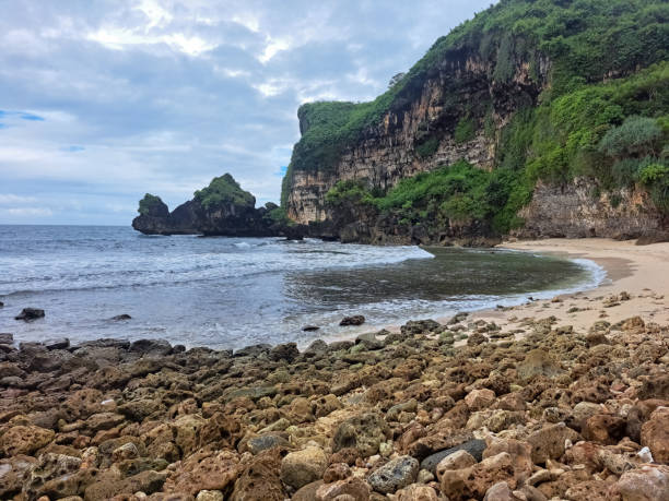 istock Krokoh Beach. View Beach With Coral Reef Stone And Waves 1773320036