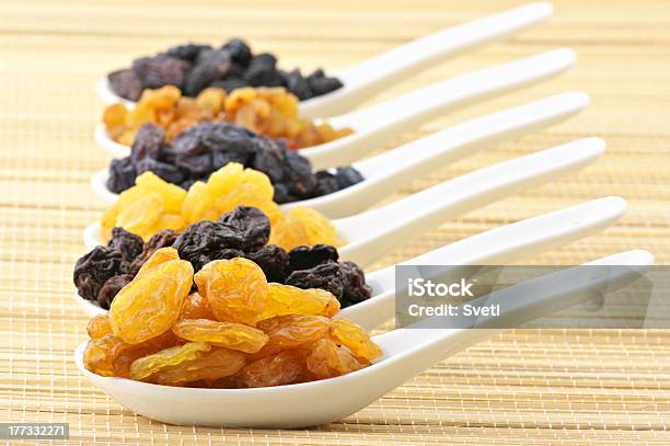 Assorted Raisins Stock Photo - Download Image Now - Black Color, Blue, Ceramics