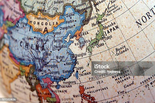 Globe Stock Photo - Download Image Now - China - East Asia, Map, Japan