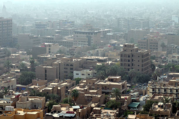 Baghdad cityscape This skyline of downtown Baghdad with rooftops and terraces is a very typical urban view seen all over the Middle East. baghdad stock pictures, royalty-free photos & images