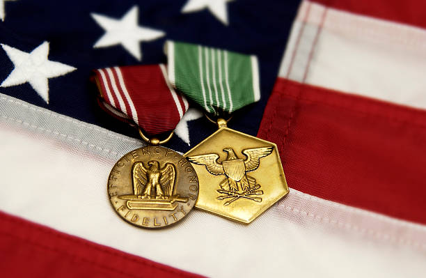 Military medals stock photo