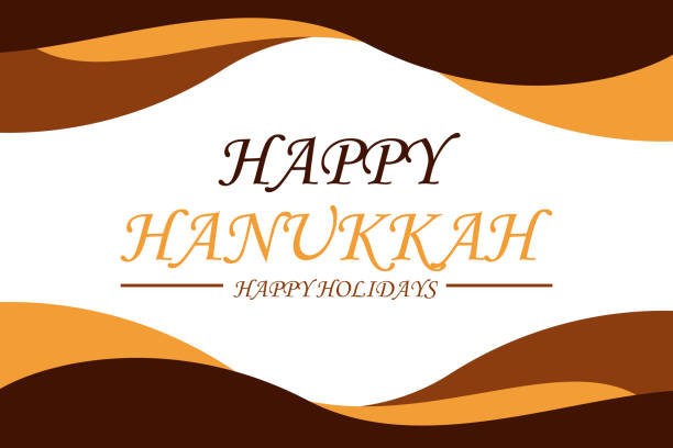 istock Happy Hanukkah wallpaper with white background. Modern calligraphic inscription to jewish holiday greeting card, celebration poster, web design, calligraphy illustration 1773338850