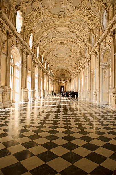 istock Reggia di Venaria Gallery illuminated by the sun 177334335