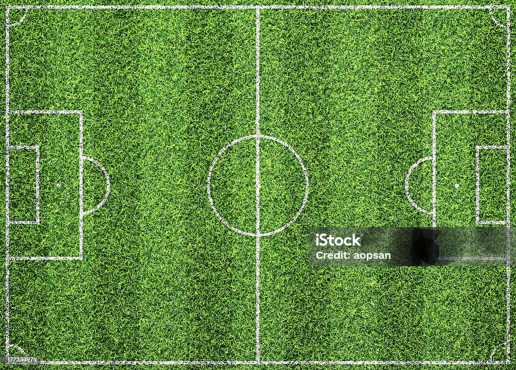 Soccer field - Lizenzfrei Ansicht aus erhöhter Perspektive Stock-Foto