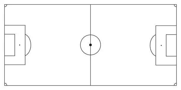 Vector illustration of soccer field tactical board