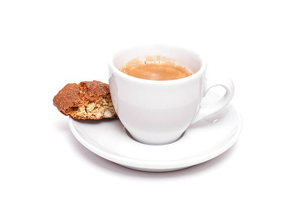 istock Cup of espresso coffee with cantuccini 177335587