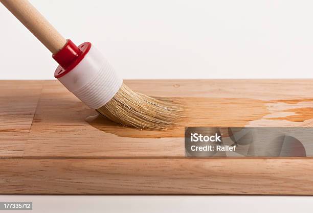 Wood Painting Stock Photo - Download Image Now - Wood - Material, Art And Craft, Bristle - Animal Part