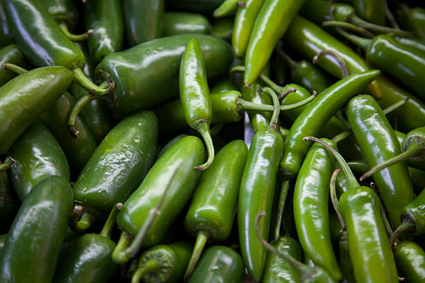 Verde habanero peppers - fotografia de stock