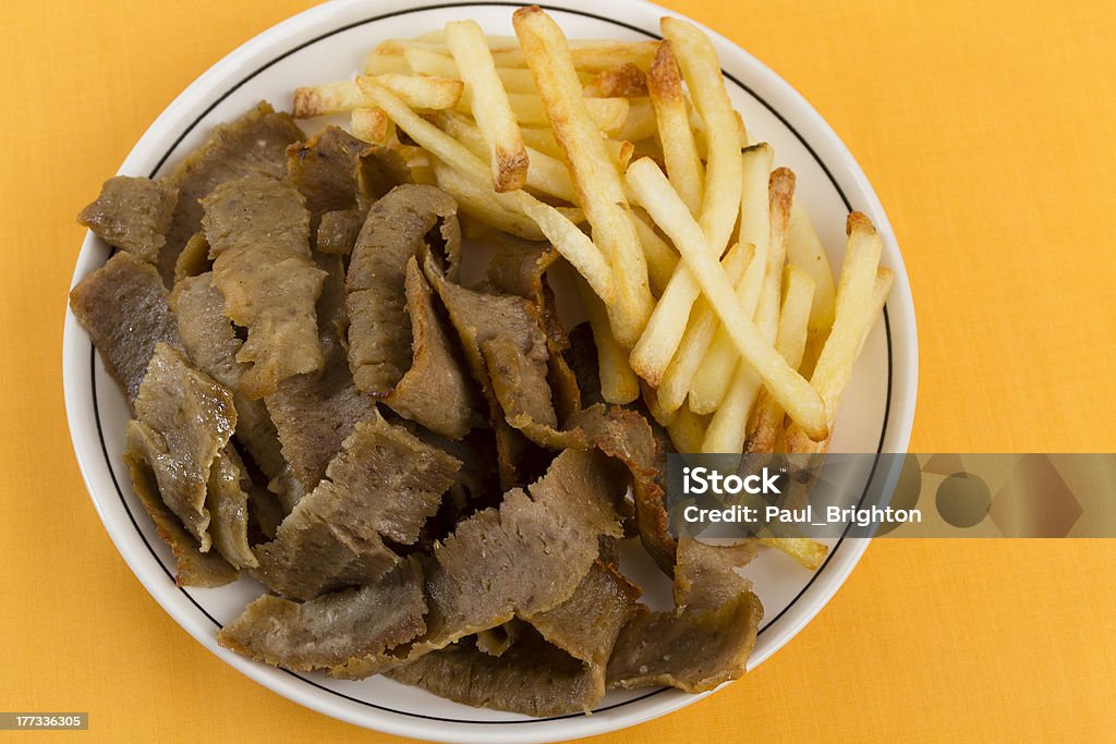 Carne Donner & Chips - Royalty-free Kebab Foto de stock