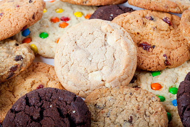 cookies - cookie sugar oatmeal isolated stock-fotos und bilder