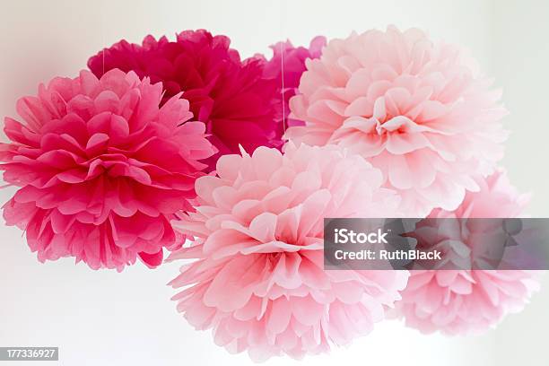 Tissue Pompoms Stock Photo - Download Image Now - Pom-Pom, Paper, Decoration