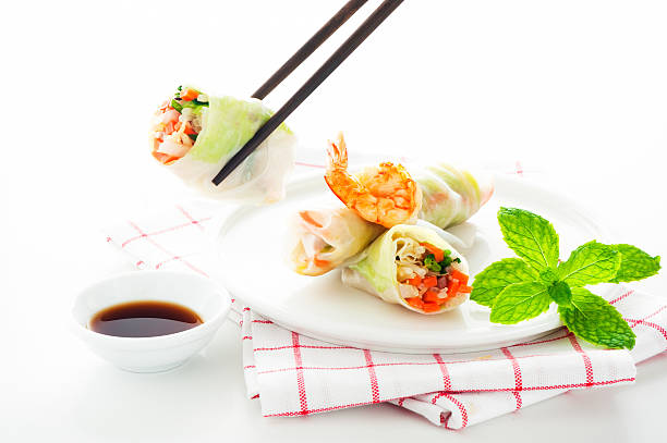 Spring roll stock photo