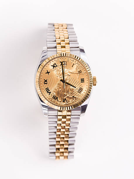 istock Gold and stainless steel mans watch 177337961