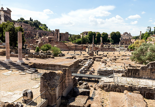 The ancient Temple of Trajan at Pergamos (Bergama)