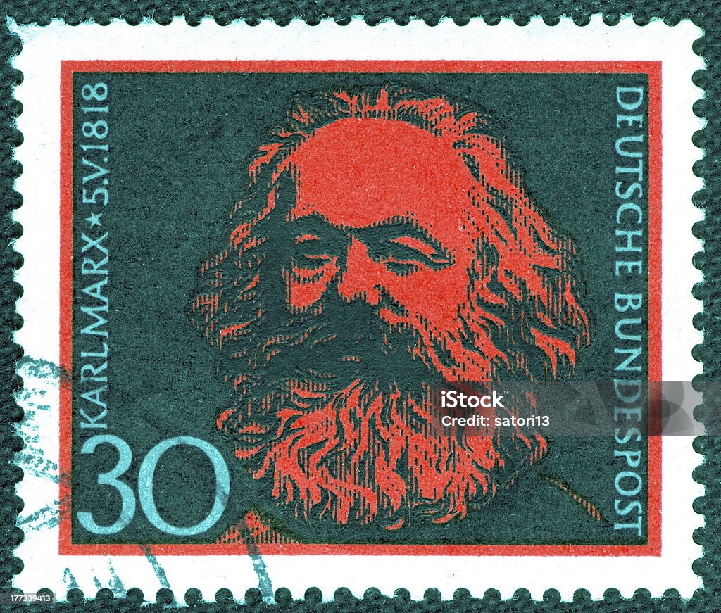 切手ドイツでプリントが、Karl Marx - カール マルクスのロイヤリティフリーストックフォト