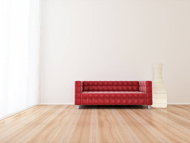 istock Sofa red with lamp and room 177339510