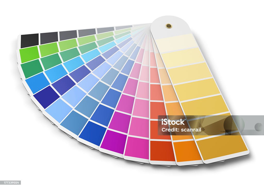 Pantone 색상 팔레트 지침 - 로열티 프리 색상 견본 스톡 사진