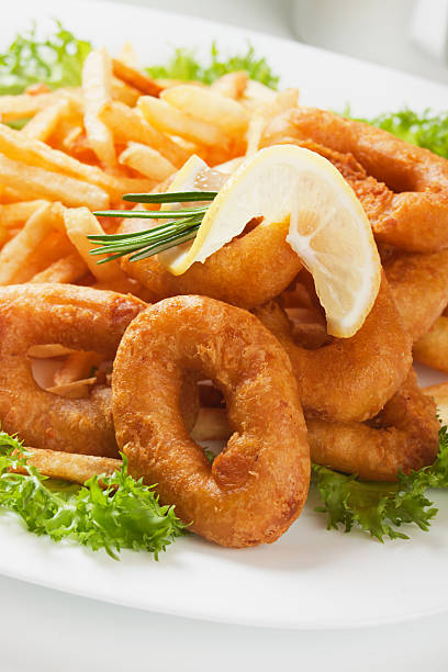 istock Squid rings with french fries 177340124