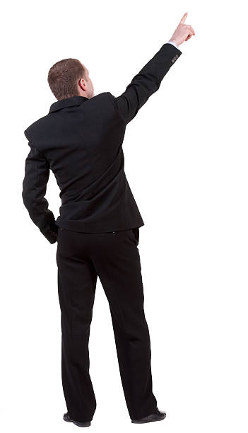istock Back view of pointing business man. 177340518