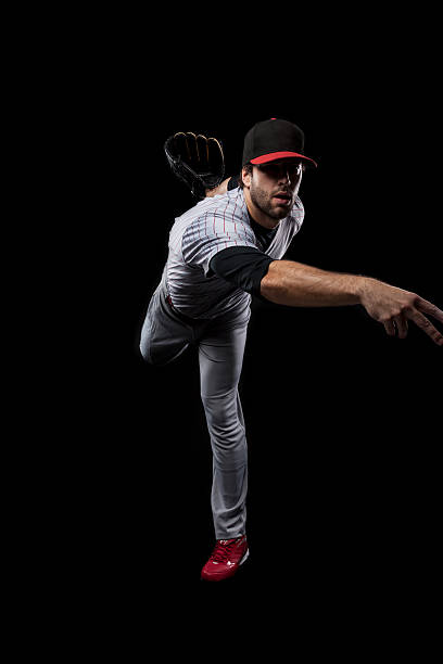 baseball player-pitcher - sports uniform hat one person american culture 뉴스 사진 이미지