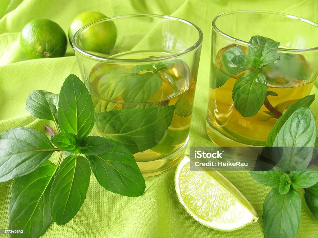 Chá Gelado com Menta limão - Royalty-free Alimentação Saudável Foto de stock