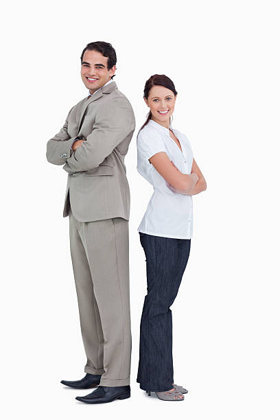 istock Smiling salesteam with arms folded standing 177341214